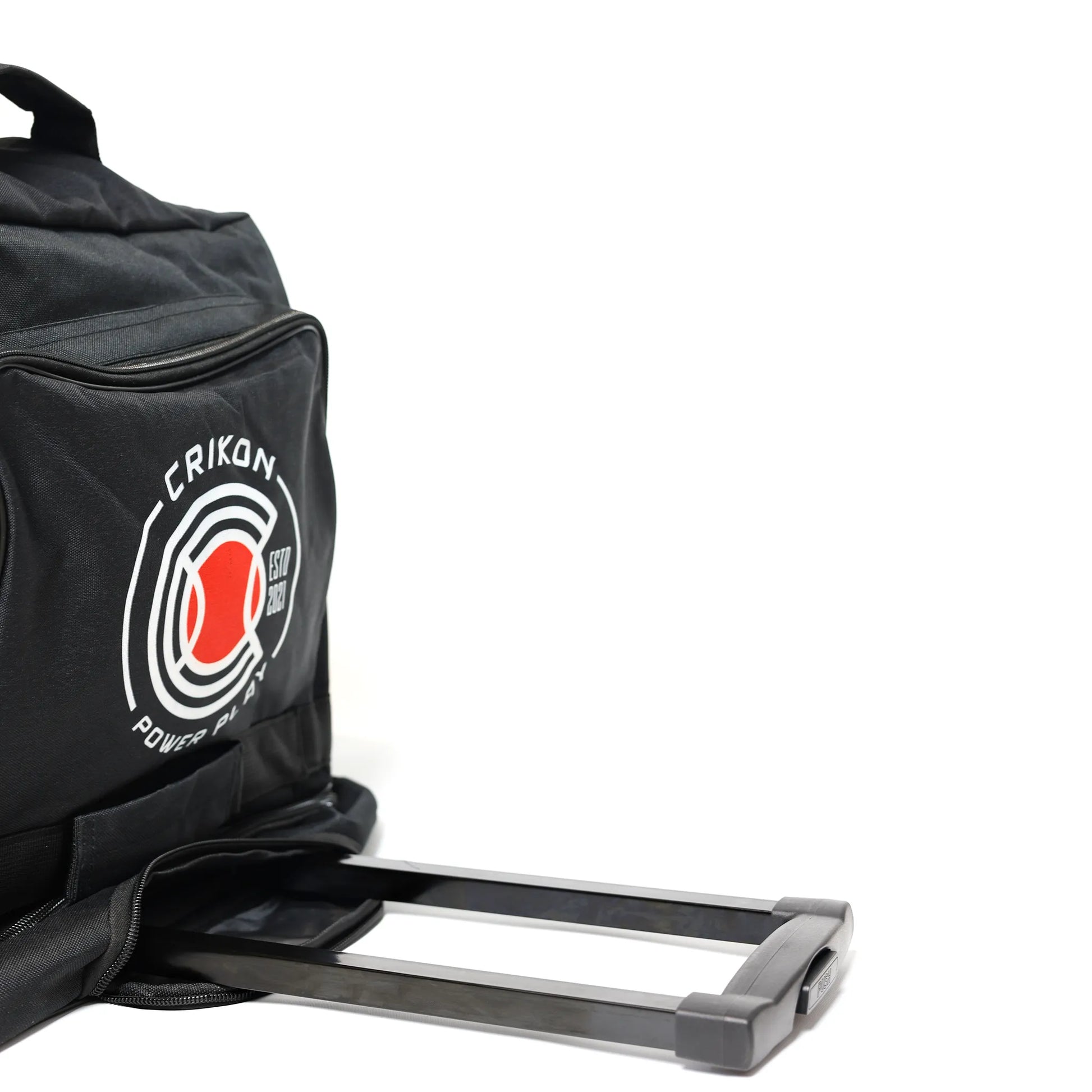 Ergonomic dual handle system on Crikon wheelie kit bag
