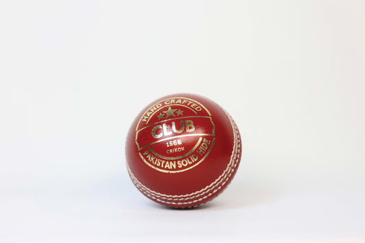 Red Crikon Club Cricket Ball for professional outdoor cricket with durable stitching and perfect weight