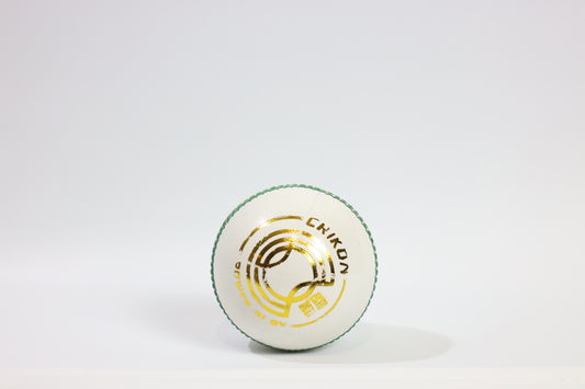 White Crikon Club Cricket Ball for limited overs cricket with raised Australian seam for swing and spin